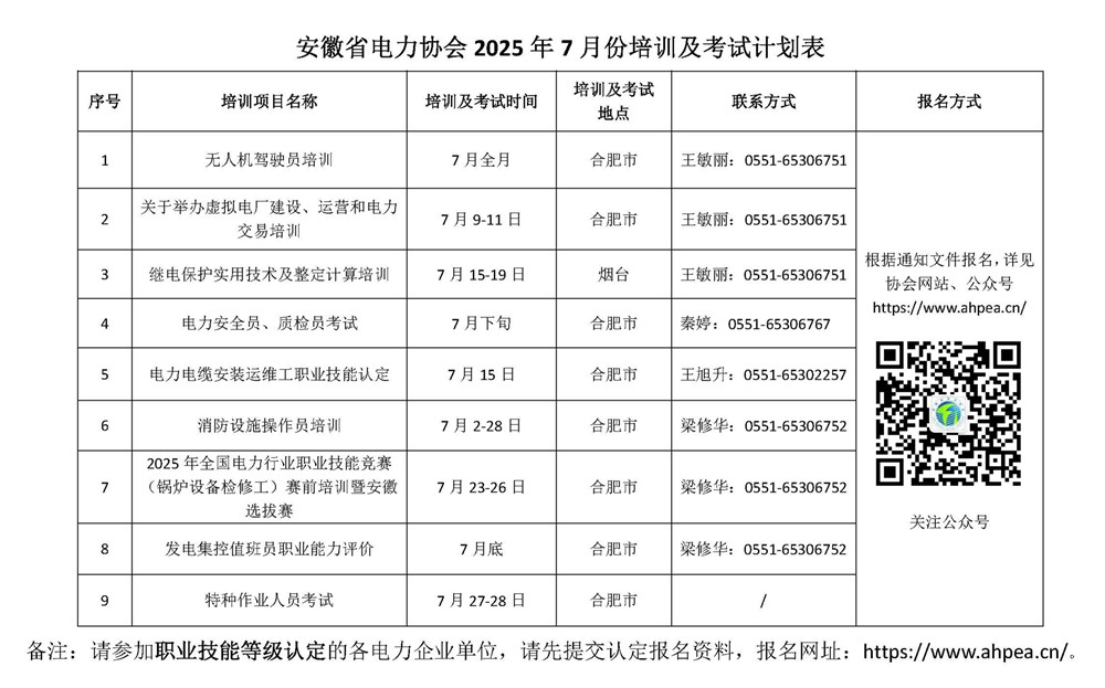 安徽省电力协会7月份培训及考试计划表 _副本.jpg